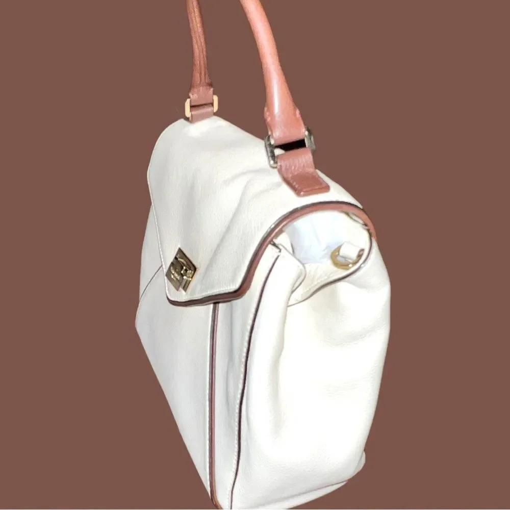 Kate Spade envelope purse. Cream with brown trim . Euc!
